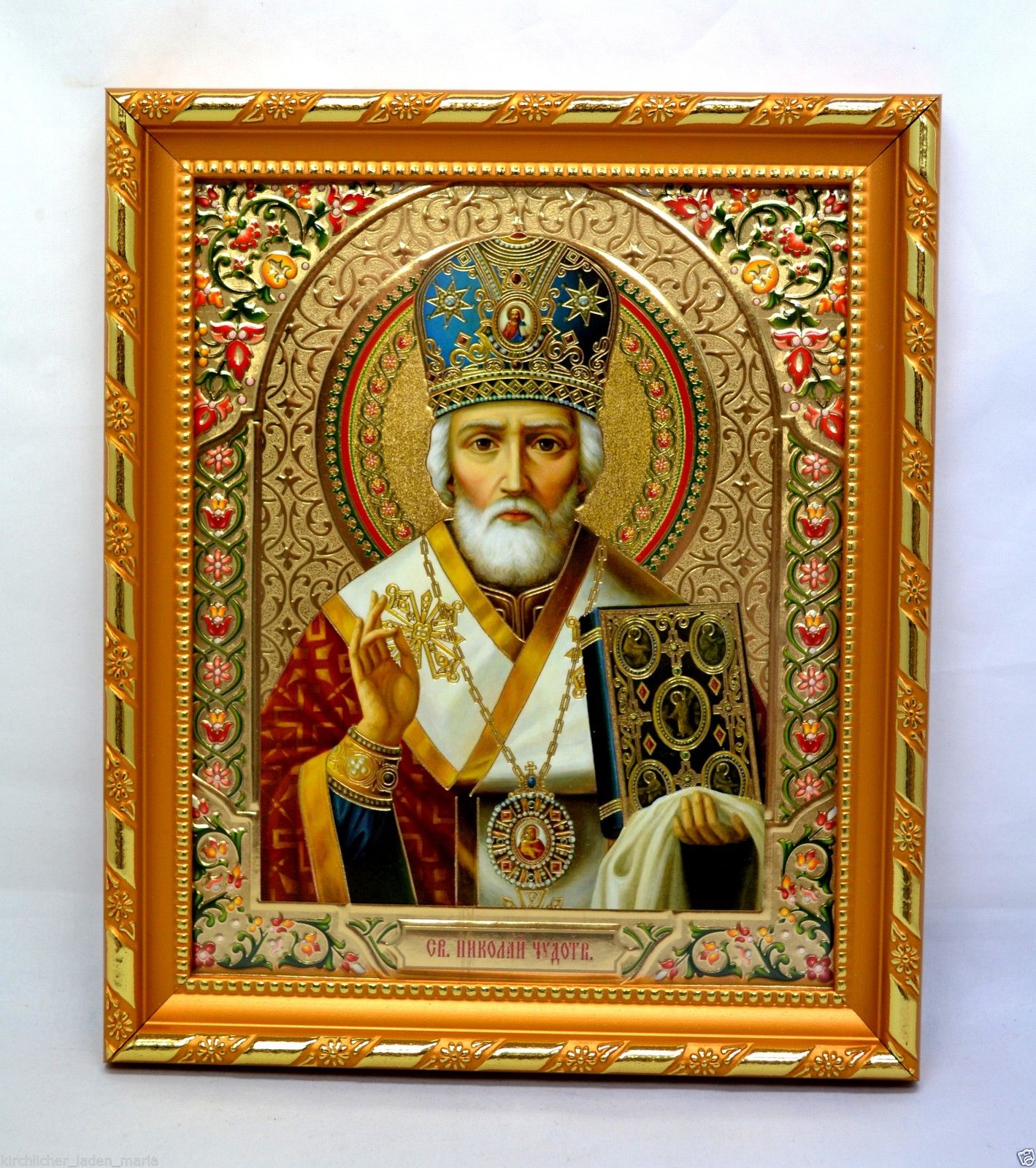 икона святой Николай чудотворец освящена, 10444