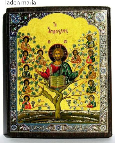 Jesus mit den 12 Apostel