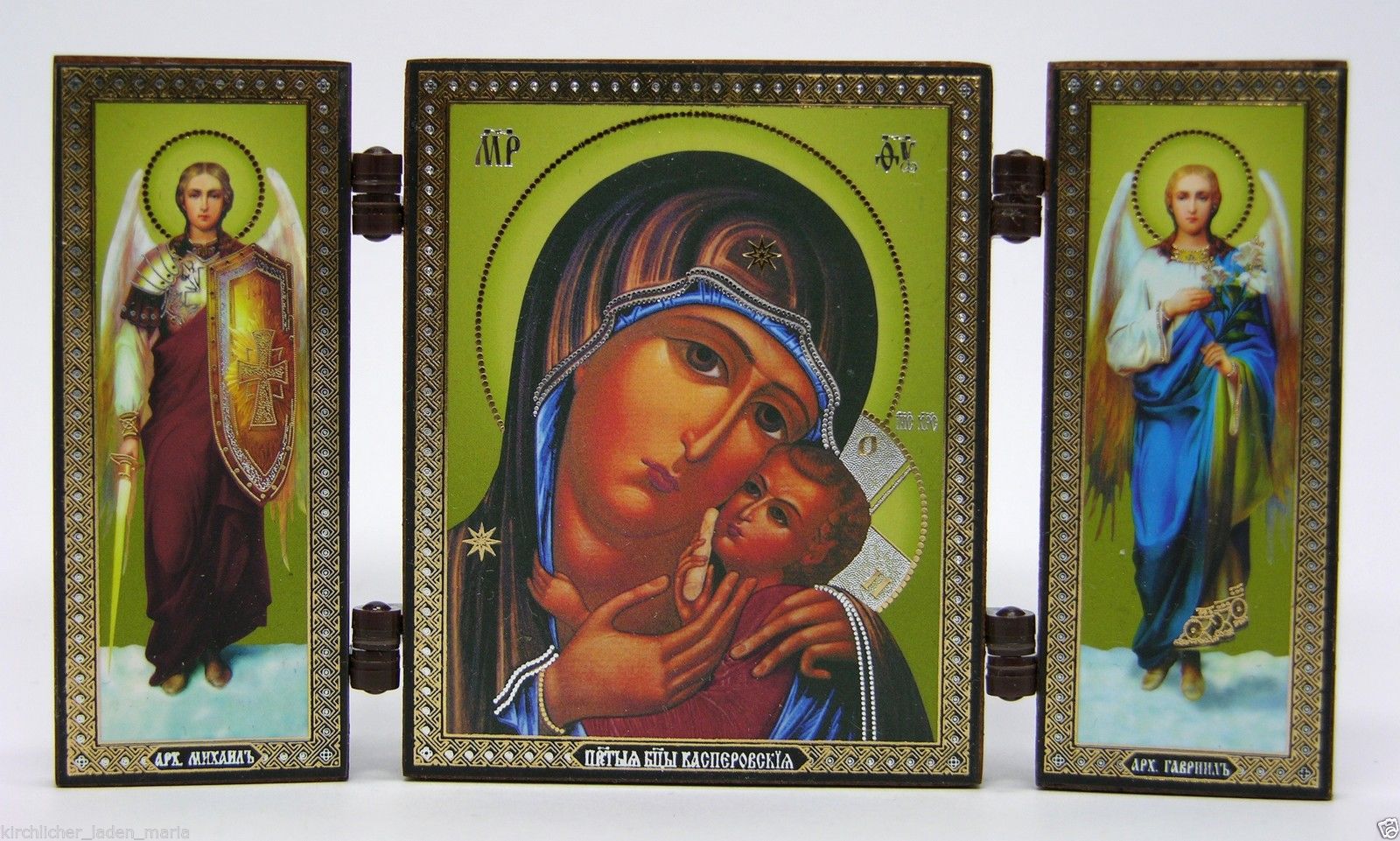 Wooden triptych icon Our Lady Kasperowski